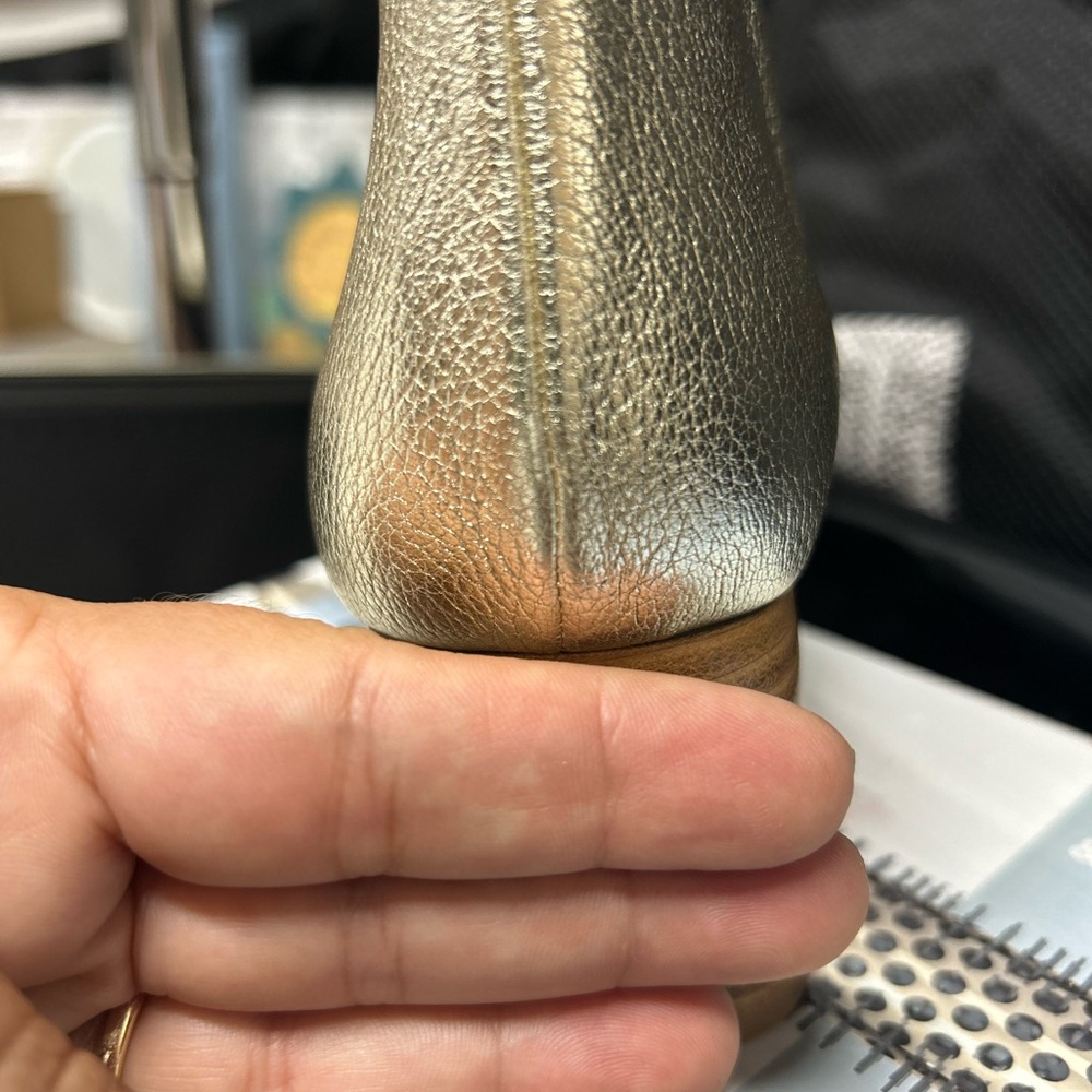 Elegant Gold Heeled Boots